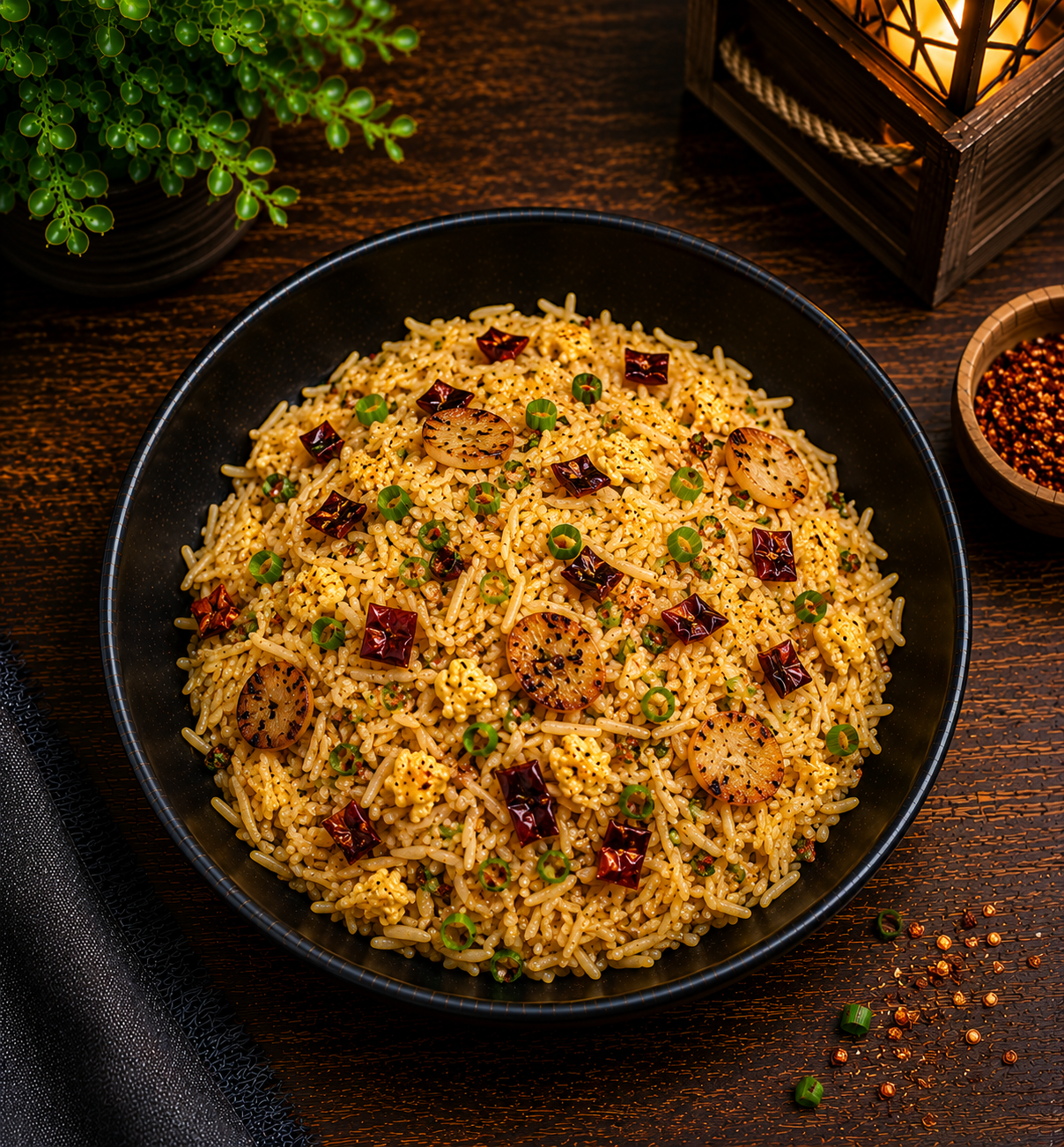 Burnt Garlic Chilli Rice