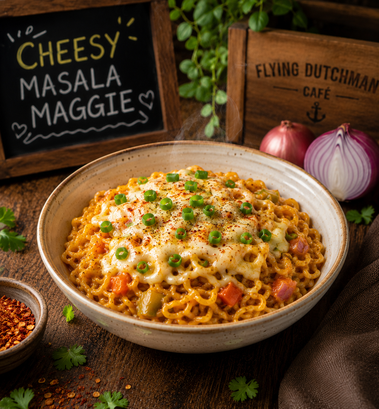 Cheesy Masala Maggi